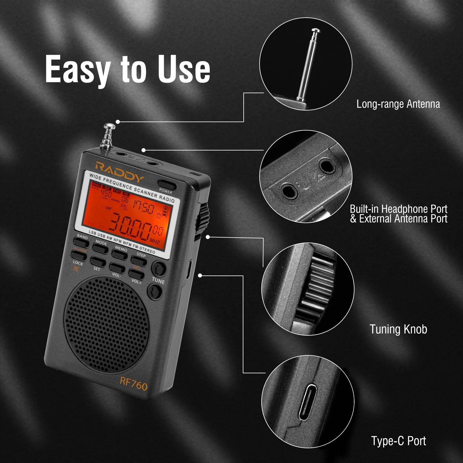[Open Box] RF760 Full Band SSB SW Radio - Image 5