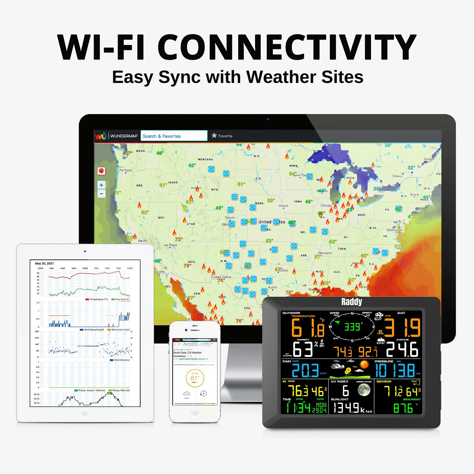 [Open Box] WF-100C Professional Weather Station - Image 5