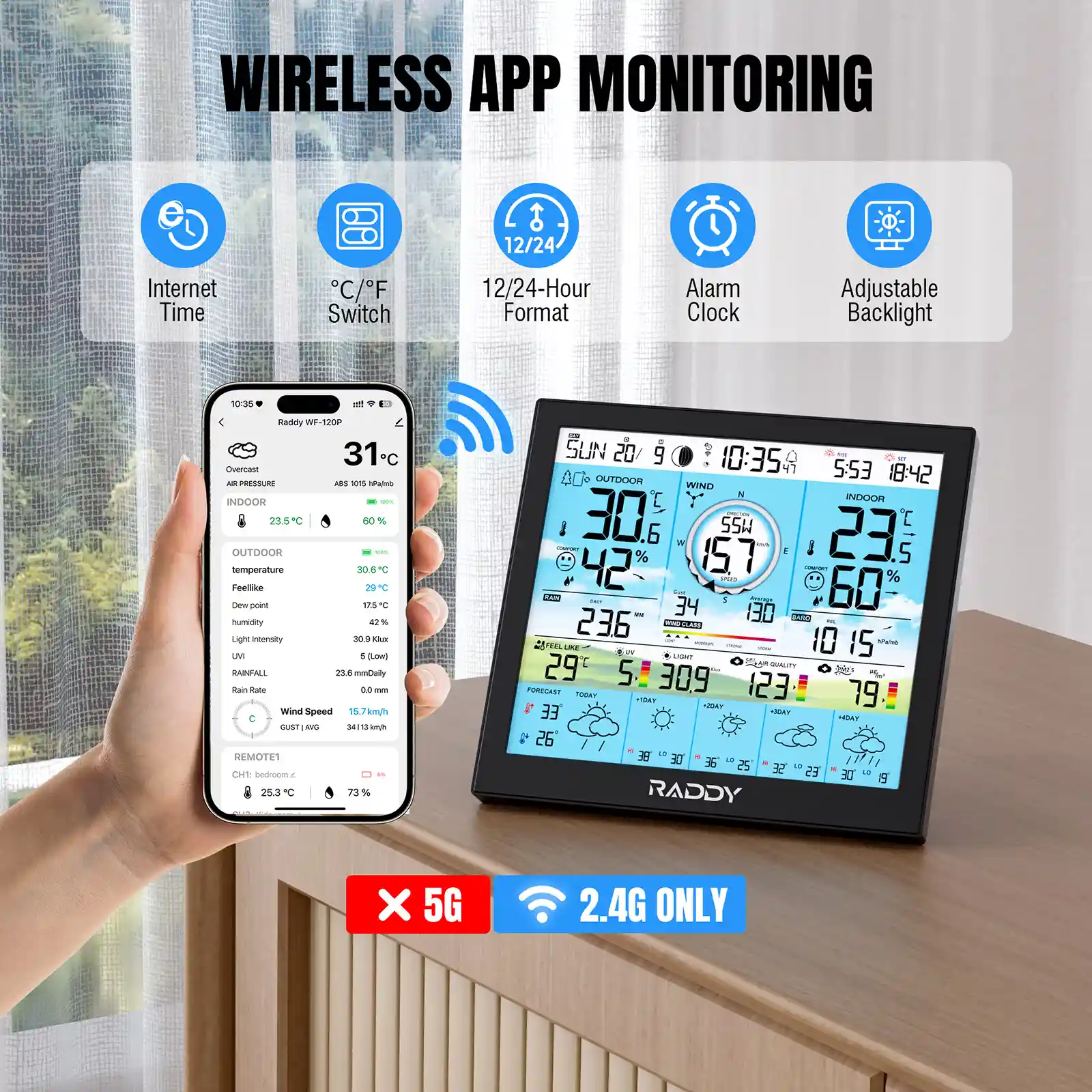 WF-120P Professional Weather Station - Image 2